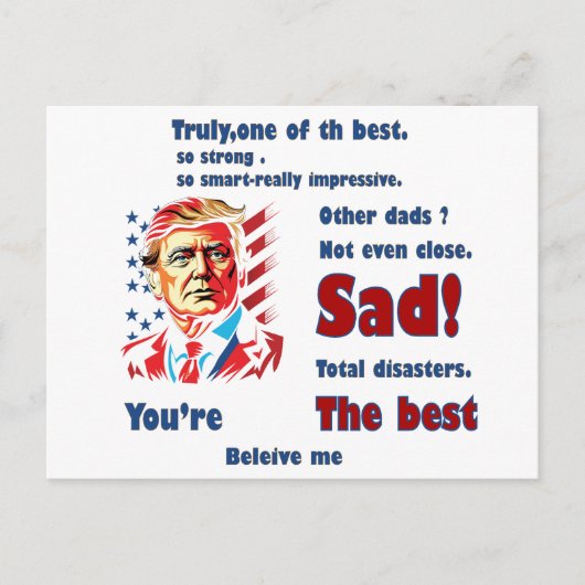 funny trump father's day gift card briefkaart (Voorkant)