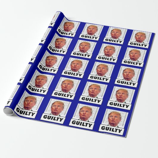 Funny Trump Guilty Cadeaupapier (Uitgerold)