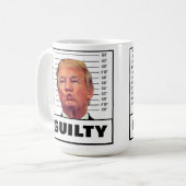 Funny Trump Guilty Koffiemok (Voorkant links)