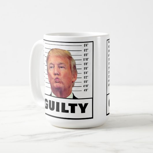 Funny Trump Guilty Koffiemok (Voorkant links)