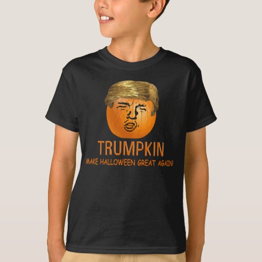 Funny Trump Halloween Trumpkin Pumpkin T-shirt (Voorkant)