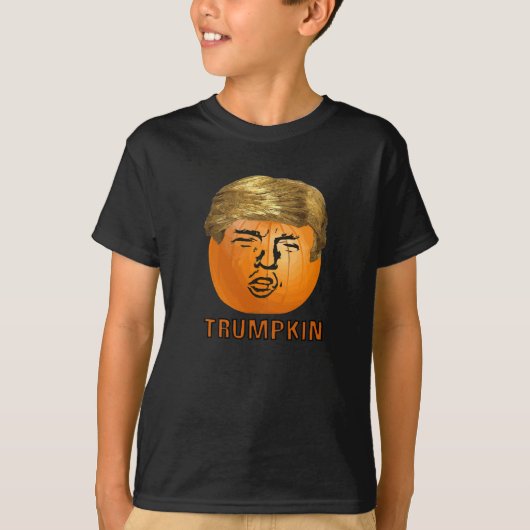 Funny Trump Halloween Trumpkin Pumpkin T-shirt (Voorkant)