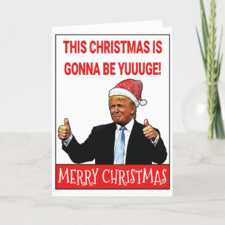 Funny Trump Kerstmis Feestdagen Kaart