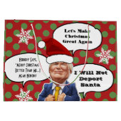 Funny Trump Kerstmis Large Cadeautasje (Achterkant)