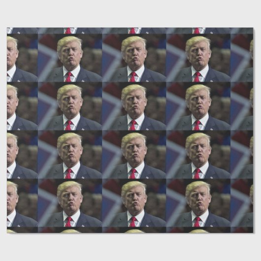 FUNNY TRUMP KISS ALL OCCASION Wrapping Paper Cadeaupapier (Vlak)