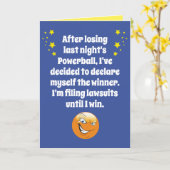 Funny Trump Losing but Declared Winner Birthday Kaart (Gele Bloem)