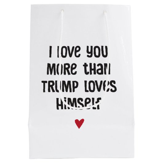 Funny Trump Love Political Humor Gift Bag Medium Cadeauzakje (Achterkant)