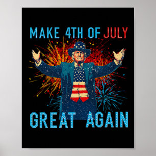 Funny Trump Maakt 4 juli weer geweldig Vuurwerk  Poster