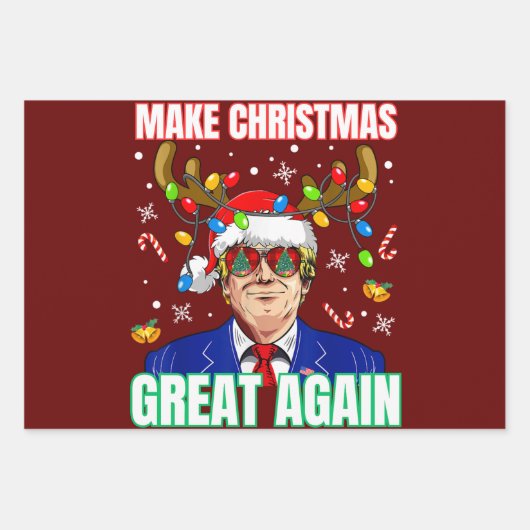 Funny Trump maakt kerst weer geweldig Inpakpapier Vel (Voorkant 2)
