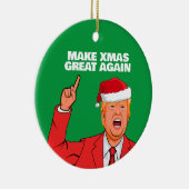 Funny Trump maakt kerst weer geweldig Keramisch Ornament (Rechts)