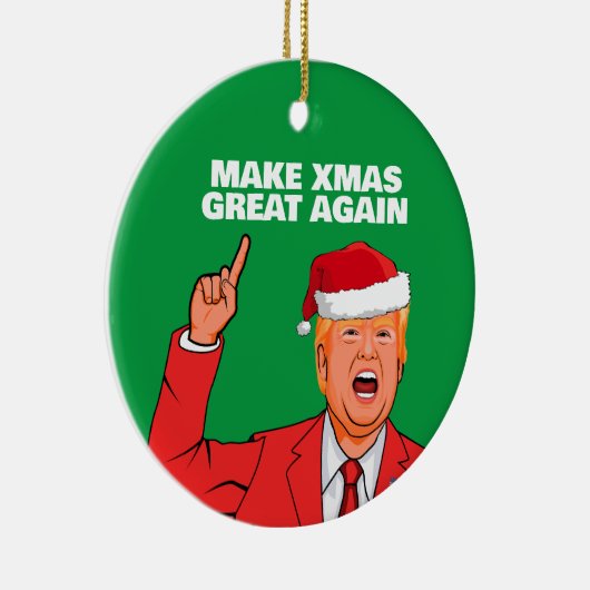 Funny Trump maakt kerst weer geweldig Keramisch Ornament (Rechts)
