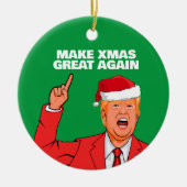 Funny Trump maakt kerst weer geweldig Keramisch Ornament (Voorkant)