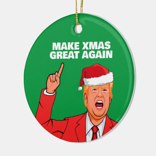 Funny Trump maakt kerst weer geweldig Keramisch Ornament (Links)