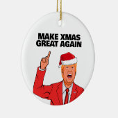 Funny Trump maakt kerst weer geweldig Keramisch Ornament (Rechts)