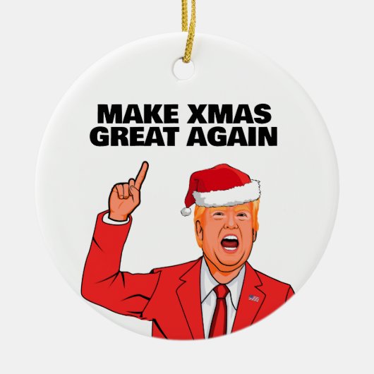 Funny Trump maakt kerst weer geweldig Keramisch Ornament (Voorkant)