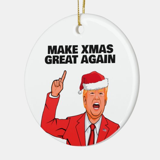 Funny Trump maakt kerst weer geweldig Keramisch Ornament (Links)