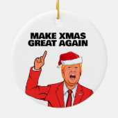 Funny Trump maakt kerst weer geweldig Keramisch Ornament (Achterkant)