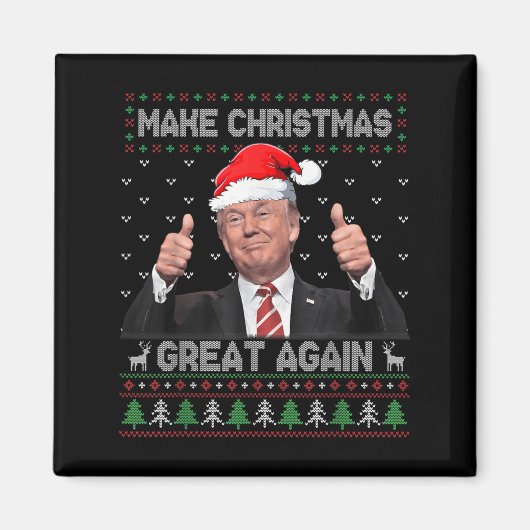 Funny Trump maakt kerst weer geweldig, lomp. Magneet (Voorkant)