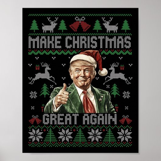 Funny Trump maakt kerst weer geweldig, lomp. Poster (Voorkant)