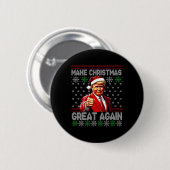 Funny Trump maakt kerst weer geweldig, lomp. Ronde Button 5,7 Cm (Voorkant /achterkant)