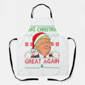 Funny Trump maakt kerst weer geweldig, lomp. Schort (Voorkant)