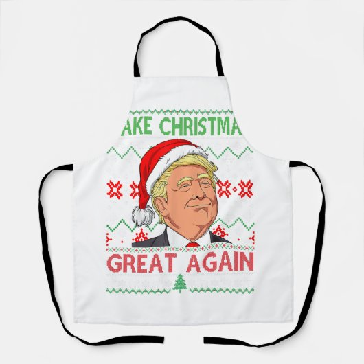 Funny Trump maakt kerst weer geweldig, lomp. Schort (Voorkant)