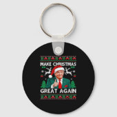 Funny Trump maakt kerst weer geweldig, lomp. Sleutelhanger (Voorkant)
