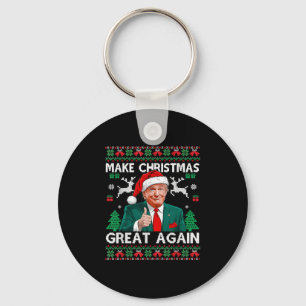 Funny Trump maakt kerst weer geweldig, lomp. Sleutelhanger