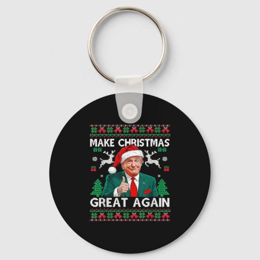 Funny Trump maakt kerst weer geweldig, lomp. Sleutelhanger (Voorkant)