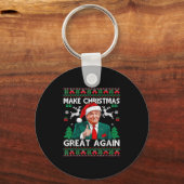 Funny Trump maakt kerst weer geweldig, lomp. Sleutelhanger (Voorkant)