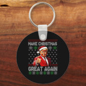 Funny Trump maakt kerst weer geweldig, lomp. Sleutelhanger (Voorkant)