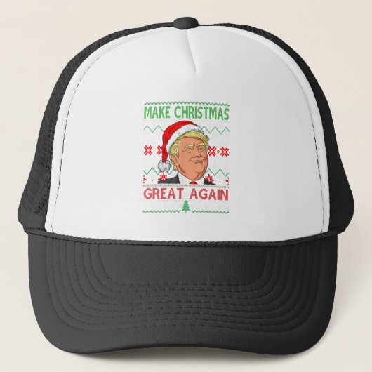 Funny Trump maakt kerst weer geweldig, lomp. Trucker Pet (Voorkant)