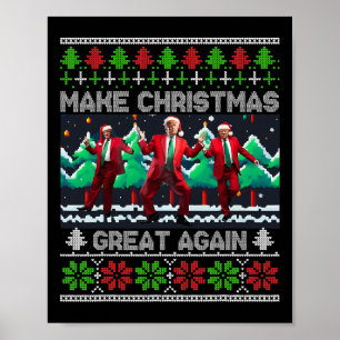 Funny Trump maakt kerst weer heel lomp. Poster