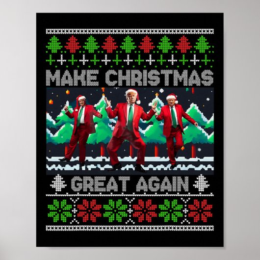 Funny Trump maakt kerst weer heel lomp. Poster (Voorkant)