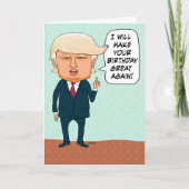 Funny Trump Make Your Birthday Great Again Kaart (Voorkant)