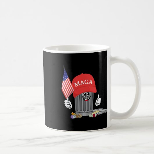 Funny Trump Mega Garge Can Cartoon Character Ameri Koffiemok (Rechts)