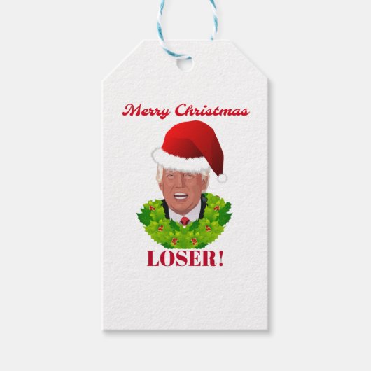 Funny Trump "Merry KerstLoser" Cadeaulabel (Voorkant)