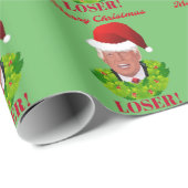 Funny Trump "Merry KerstLoser" Cadeaupapier (Rol Hoek)