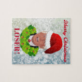 Funny Trump "Merry KerstLoser" Legpuzzel (Horizontaal)