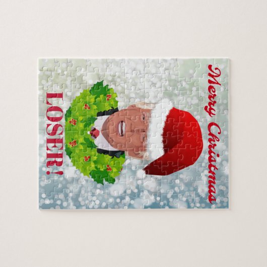 Funny Trump "Merry KerstLoser" Legpuzzel (Horizontaal)