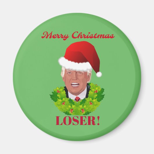 Funny Trump "Merry KerstLoser" Magneet (Voorkant)
