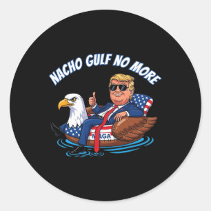 Funny Trump Nacho Golf Niet Meer T-shirt Politieke Ronde Sticker