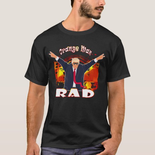 Funny Trump Oranje Man Rad Pro Trump T-shirt (Voorkant)