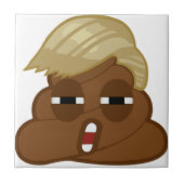 Funny trump poep emoji tegeltje (Voorkant)
