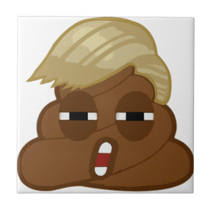Funny trump poep emoji tegeltje