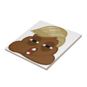 Funny trump poep emoji tegeltje (Zijkant)
