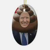 Funny Trump Poop Emoji Head Keramisch Ornament (Links)