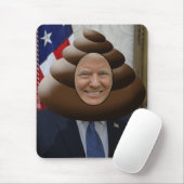 Funny Trump Poop Emoji Head Muismat (Met muis)