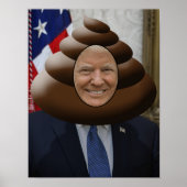 Funny Trump Poop Emoji Head Poster (Voorkant)