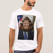 Funny Trump Poop Emoji Head T-shirt (Voorkant)